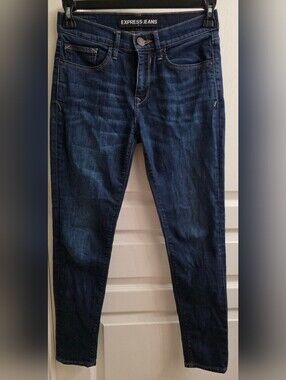 Express Women's Dark Indigo Skinny Jeans